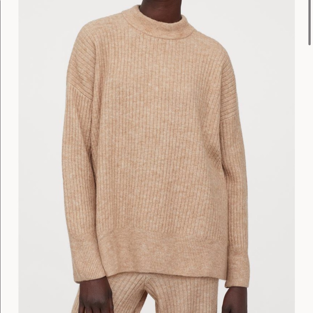 Rib knit sweater